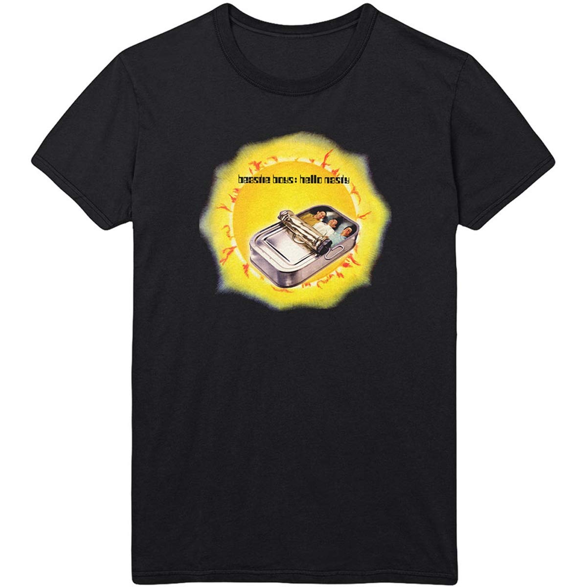 Beastie Boys Men's BEASTTS01MB04 T-Shirt, Black, Extra Large (42"-44")