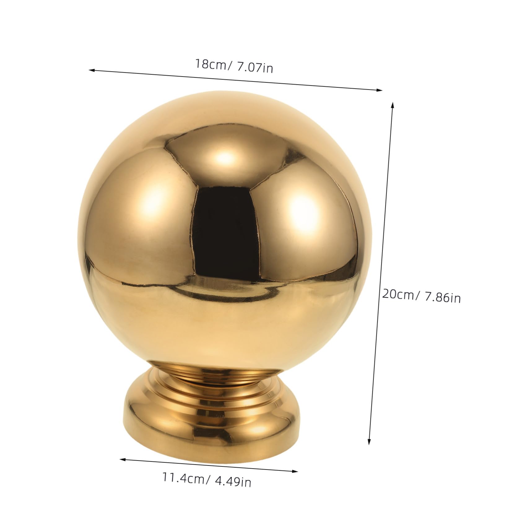 BESPORTBLE Outdoor Stainless Steel Gazing Globe Polished Mirror Sphere Garden Ornament Hollow Reflective Ball for Lawn Deck and Fence Decoration Durable Design