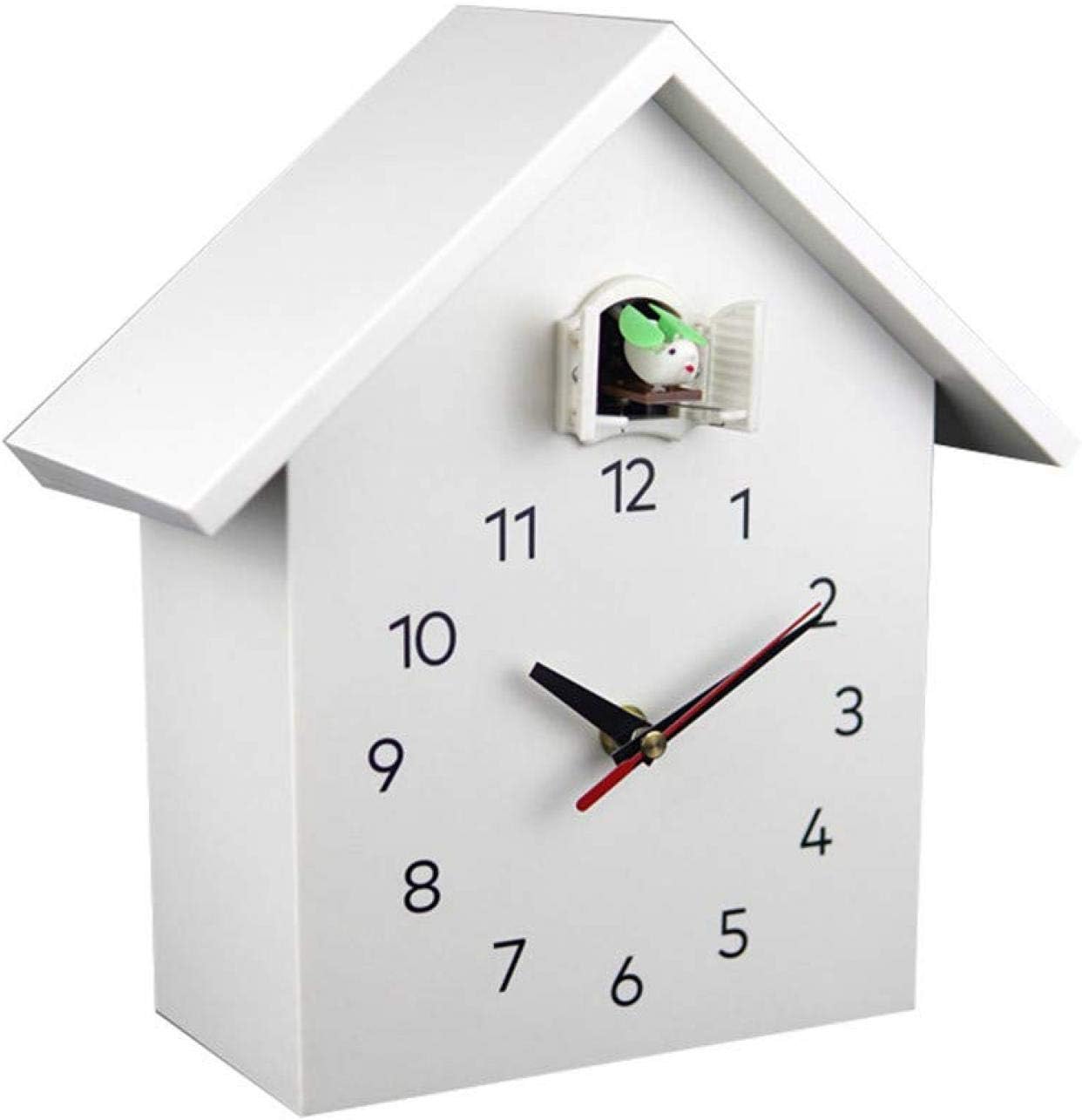 Modern Cuckoo Clock, Simple Wall Clock with Pendulum, Multi Scenario Application Low Energy Consumption and Long-Term Use for Living Room Bedroom Home Office (Red)