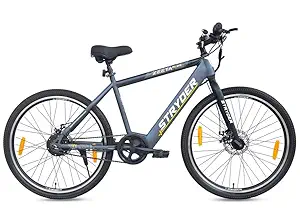 Stryder A TATA Product | 27.5T Zeeta Plus Electric Bicycle/Cycle | 250W BLDC Motor | 36V (Li-ion) 6Ah Battery | Speed Upto 25 Kmph | Range Upto 30 KM/Charge (Grey)