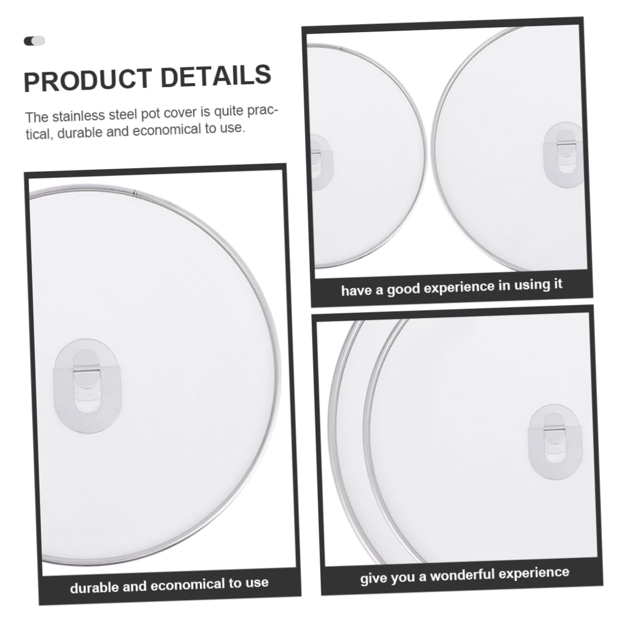 OUNONA 2 Pcs Mesh Splatter Pot Cover Stainless Steel Multi Function Pan Lid Cooking Shield for Frying and Use