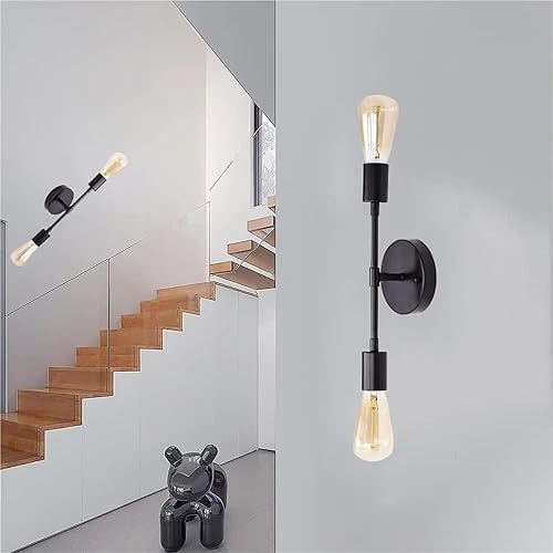 Miniatura 4 de Retro Industrial Wall Lamp 2 Light Head Vanity Mirror Light Double Sconces for Kitchen Living Room Bedroom E27 Lampara Pared,Practical Lighting