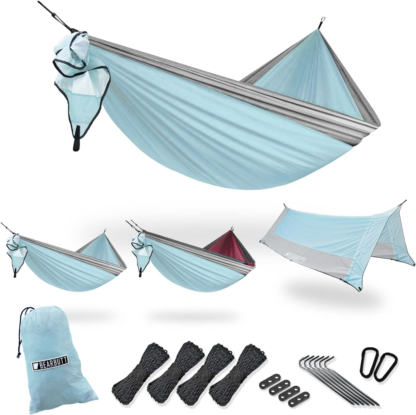 Bear Butt 3 in 1 Camping Hammock Double Hammock, Rain