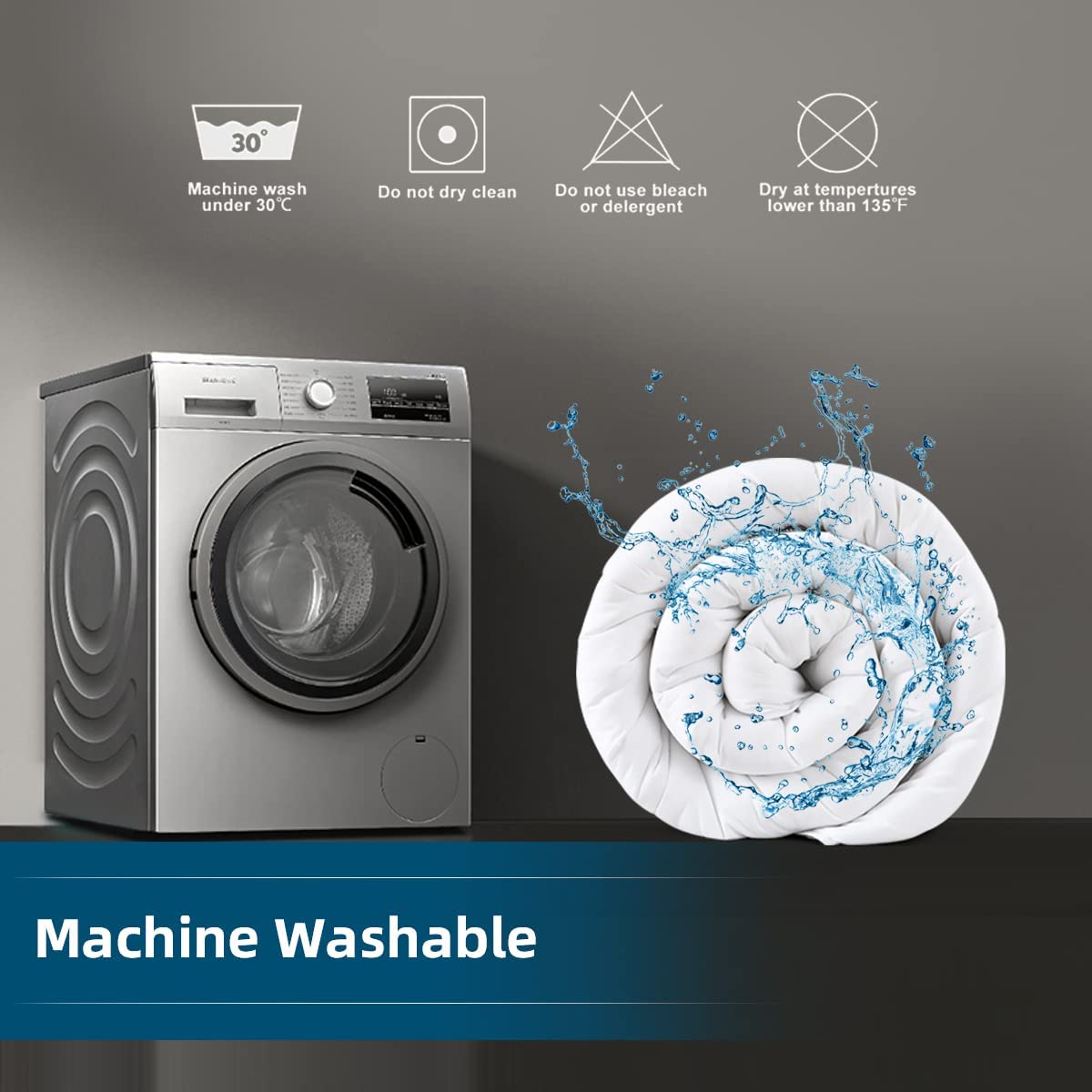 Soft Oversized King Comforter 120"x98"Extra Large Lightweight Down