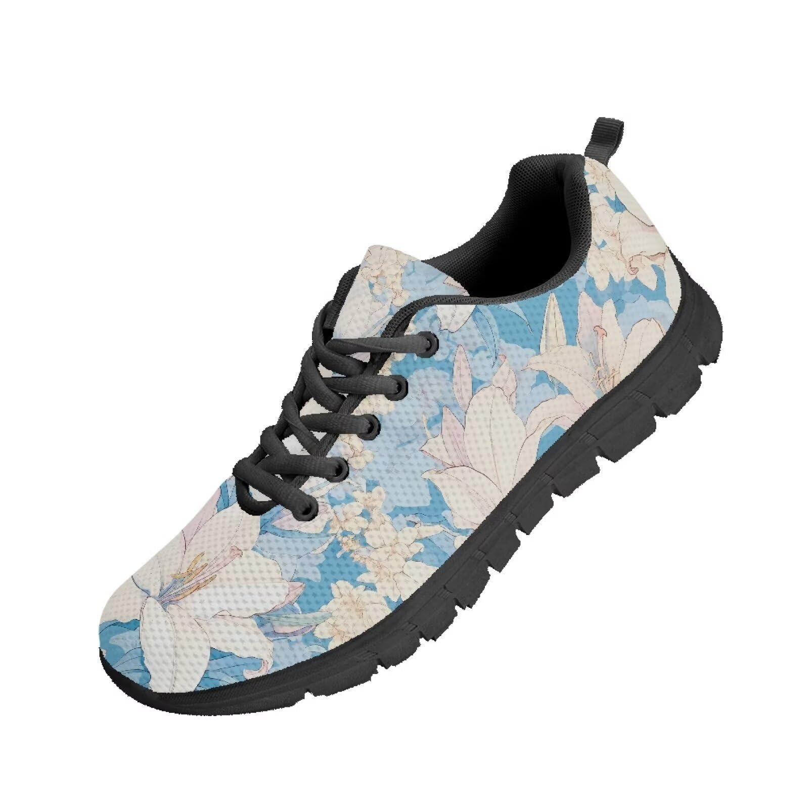 Piuma Comfort Scarpe da passeggio Lily Orchid Leggero Traspirante Mesh Shoe Lady Girls Athletic, Fiore di giglio., 42.5 EU