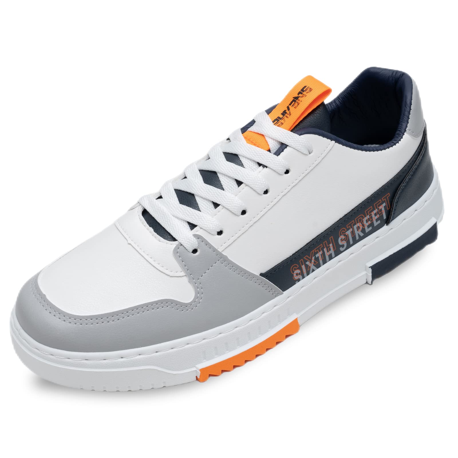 Sixth Street Mens Ridge White/Grey Sneakers_9 UK (SSM062) (B0C6974XR2) Amazon Price History, Amazon Price Tracker