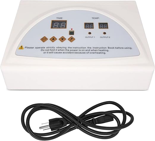Infrared Sauna Blanket Controller, Digital Heat 2 Zone Sauna with Remote Control, Professional Detox Anti Ageing Beauty Machine, Sauna Blanket Replacement Parts (NOT Included Blankets)
