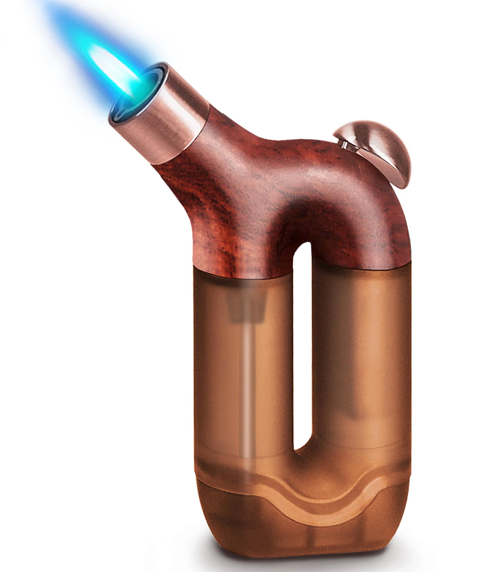 1 Pack Torch Lighter Single Jet Flame Refillable Butane Lighter Windproof Gas Torch Lighters Adjustable Jet Lighter Cool Lighter for Camping Candle BBQ Grill(Fuel Not Included)