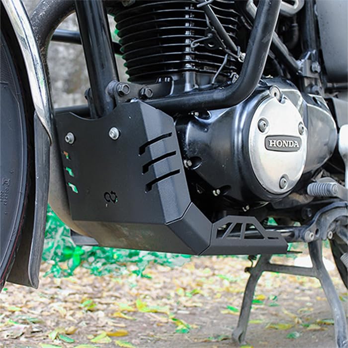 Image of Sump Guard | Bash Plate | Engine Guard Plate Compatible with Honda H'ness CB350 | CB350 (Full Cover)(Black) (Pack of 1)