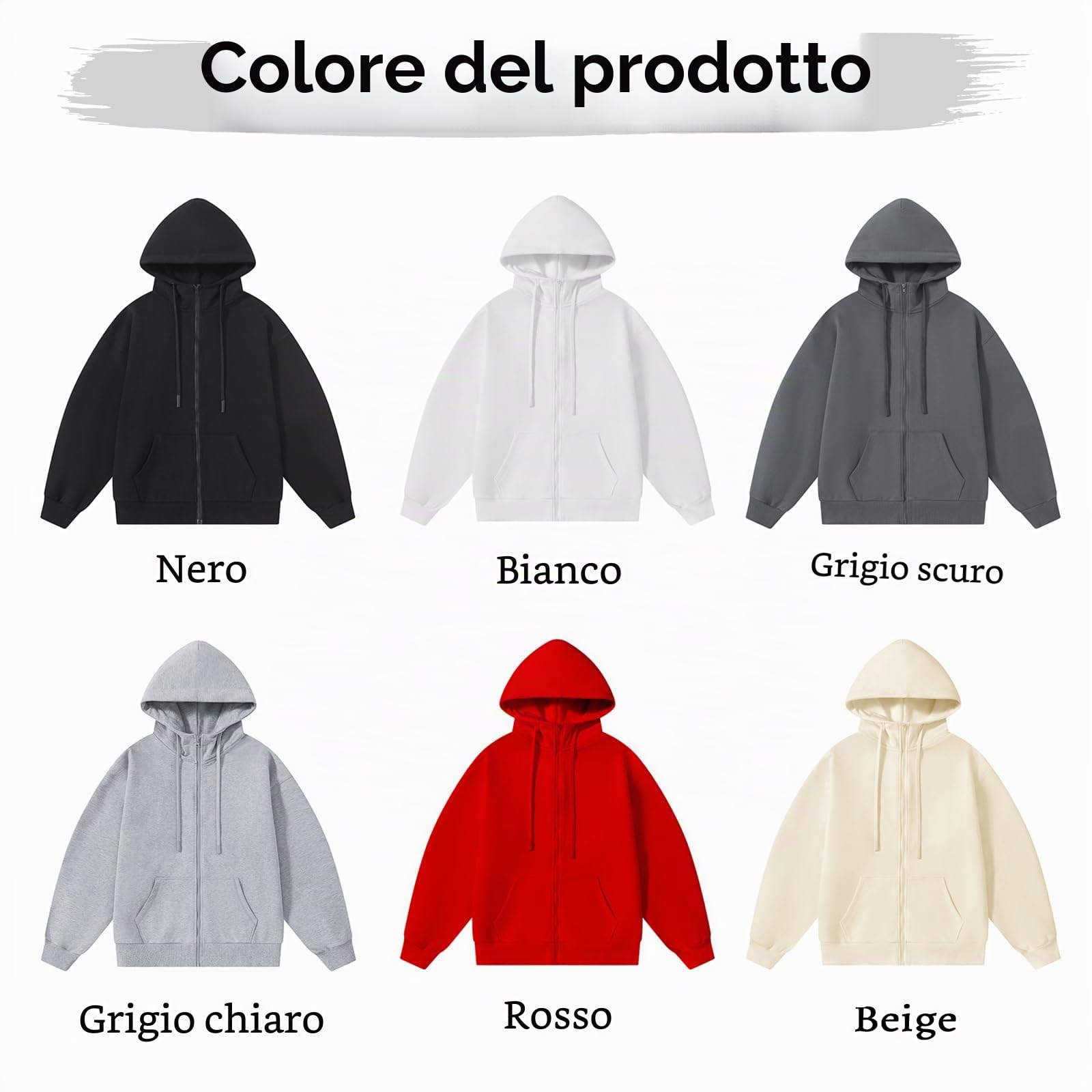 Felpe Personalizzato, Felpa Personalizzata con Foto e Testo, Felpa Zip con Cappuccio Stampa Personalizzata, Regali Personalizzati per Famiglia e Amici