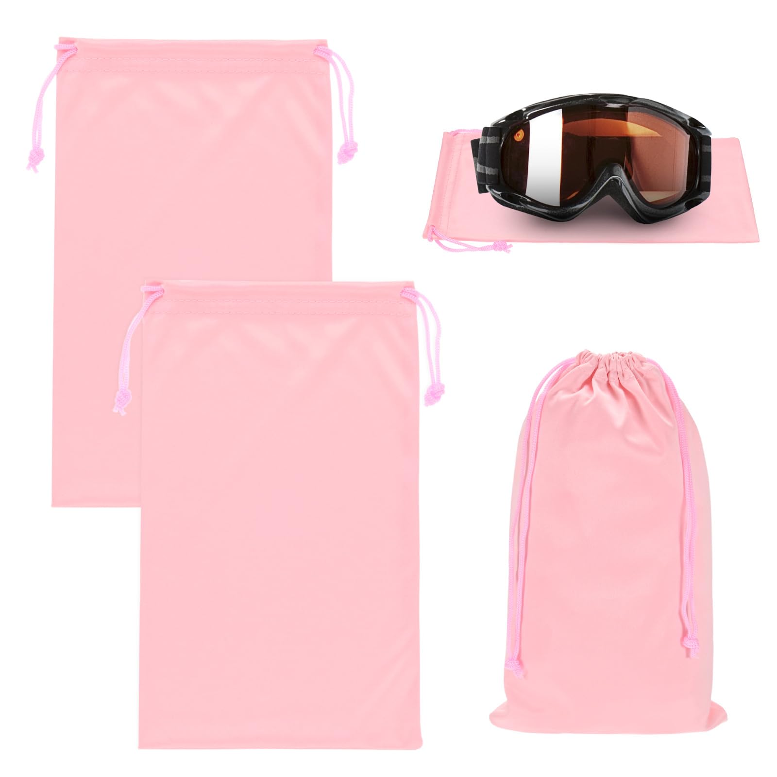 M METERXITY 2-Pack Ski Goggle Bag 10.6x7.1in Pink
