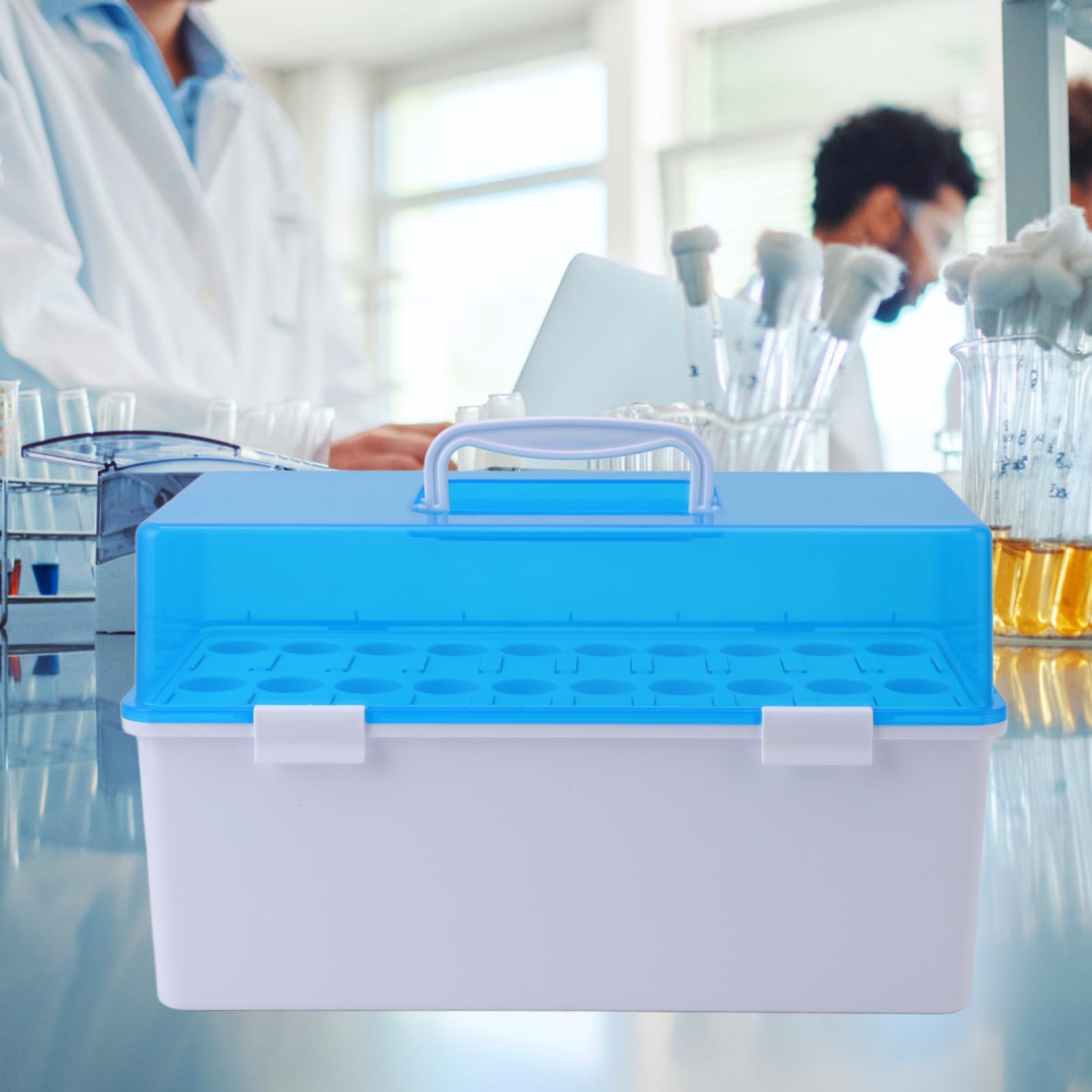 Boîte De Rangement Pour Tubes à Essai Avec Poignée Et