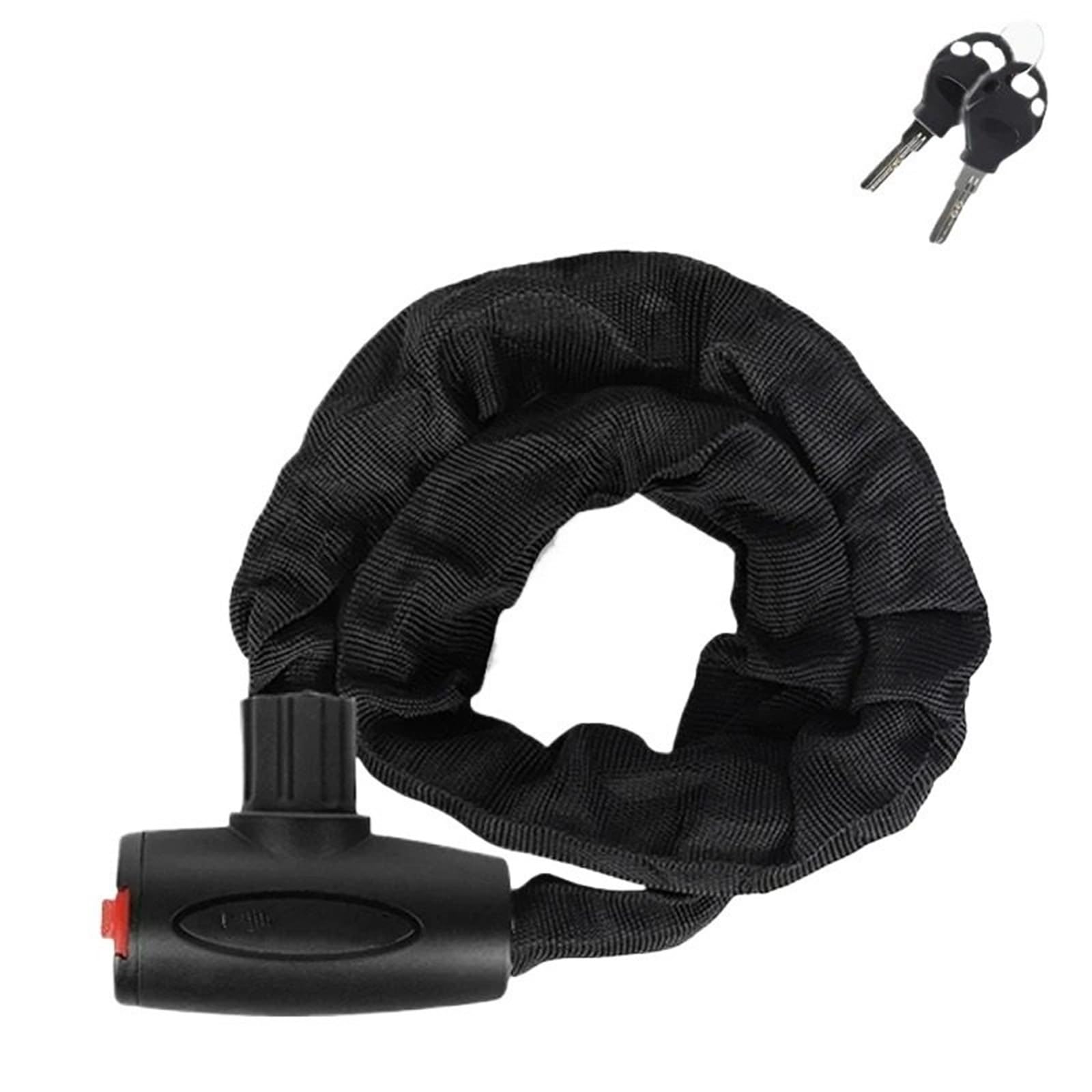 Motorcycle Handlebar Lock Security Bicycle Chain Lock Portable Anti-Theft MTB Mountain Bike with 2 Keys Motorbike Lock Security(Length 90cm)