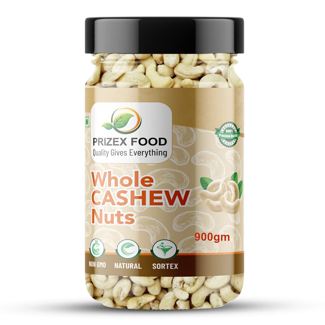 Prizex Fresh Organic Whole Kaju / Cashews 900gm