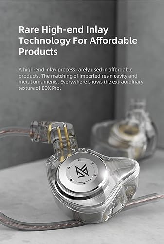 Miniatura 3 de ERJIGO EDXPro KZ EDX Pro - Monitores intrauditivos estéreo HiFi para escenarioestudio IEM con cable con aislamiento de ruido con cable desmontable