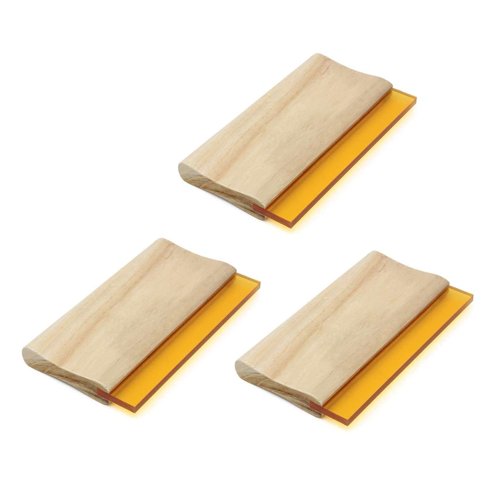 Jnchdghwa 3X Silk Screen Printing Press Squeegee Single 70 Durometer Ink Scraper Tools 8 Inch