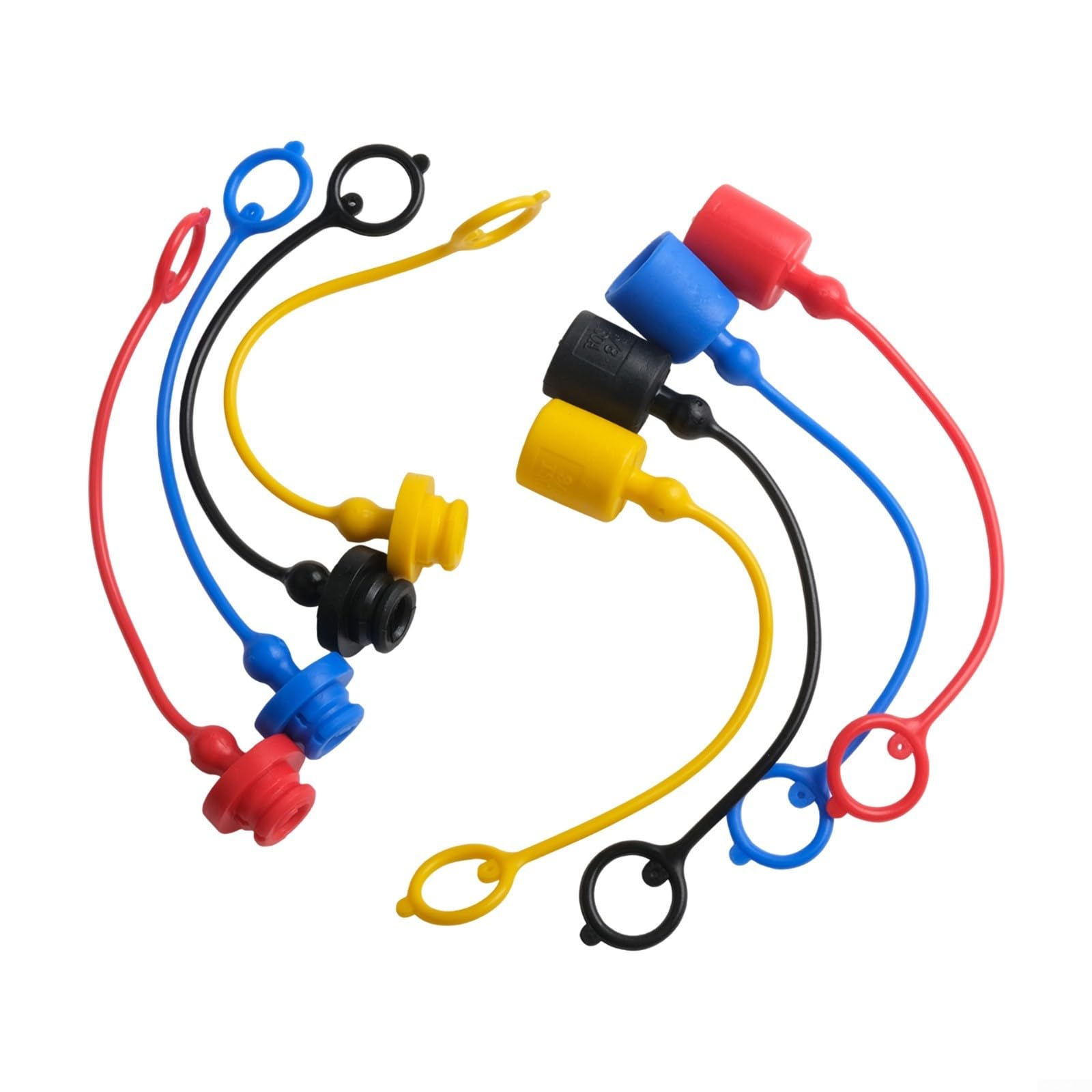 Hydraulic Quick Coupler Set 4 Pairs Male Dust Cap Female Cover PVC Rubber ISO7241-A Compatible 1/4