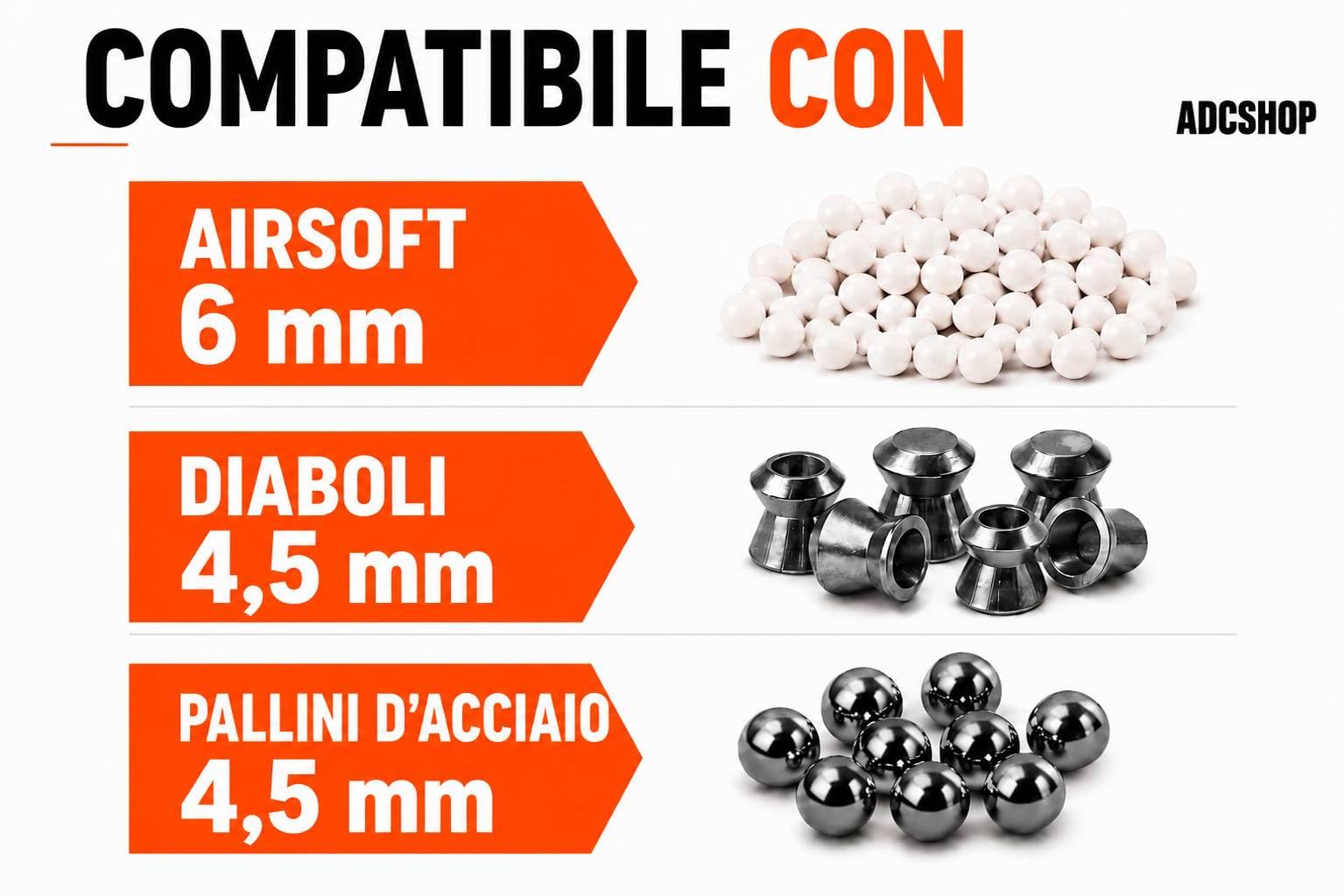 Bersagli per tiro con 5 bianchi in acciaio – Compatibile con pistole e fucili ad airsoft, aria compressa e CO2 (4,5 mm e 5,5 mm) – fino a 20 J – Autoreset – Pieghevole – Include 60 adesivi