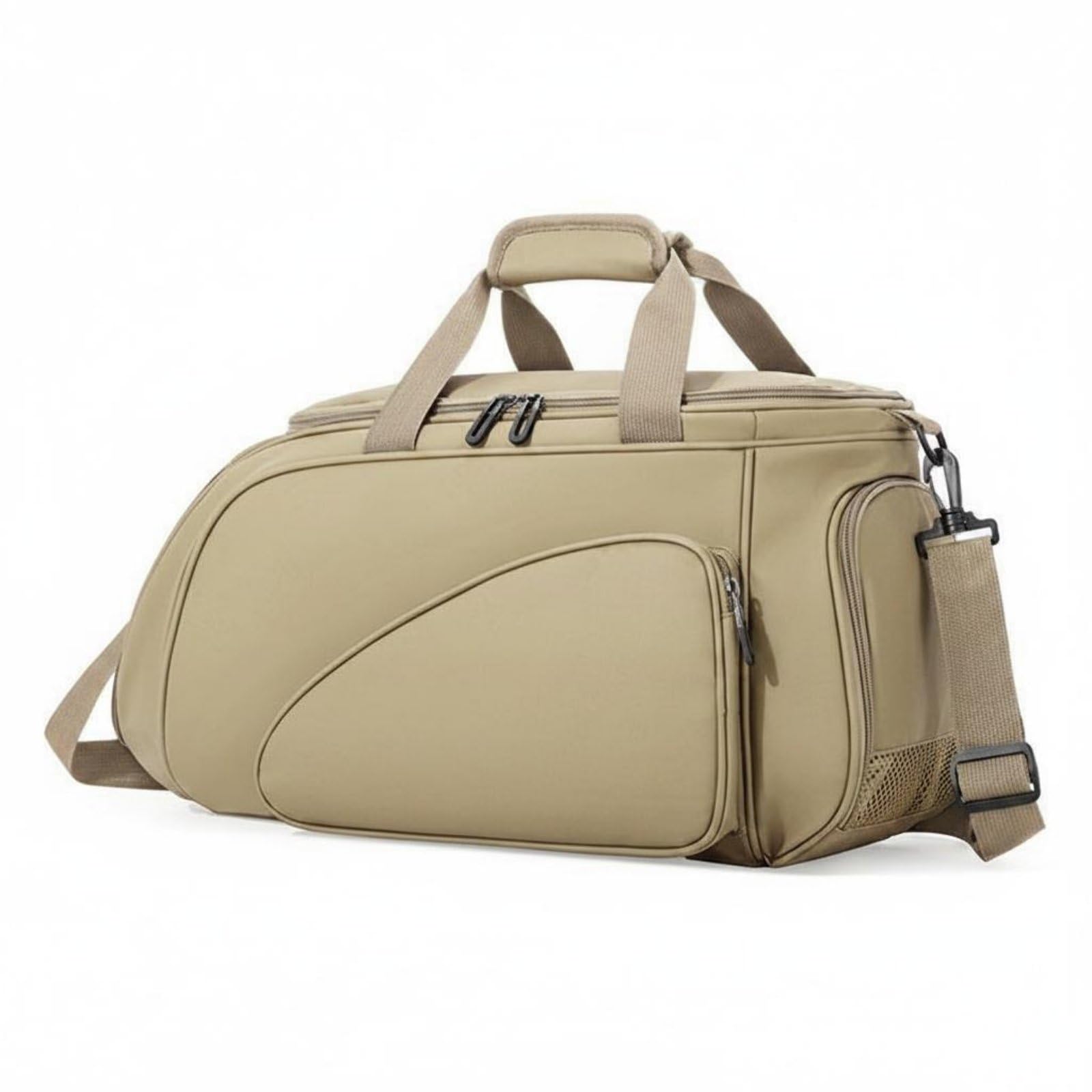 MagiDeal Borsa Sportiva Borsa Palestra Borsone Palestra Zaino a Tracolla Scomparto Principale 19L Tasca Laterale Scarpe Strato Umido Materiale Oxford Adatta, Dark Khaki