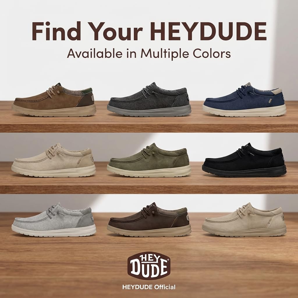 HEYDUDE Men's Paul | Men’s Shoes | Men's Lace Up Loafers | Comfortable & Light-Weight