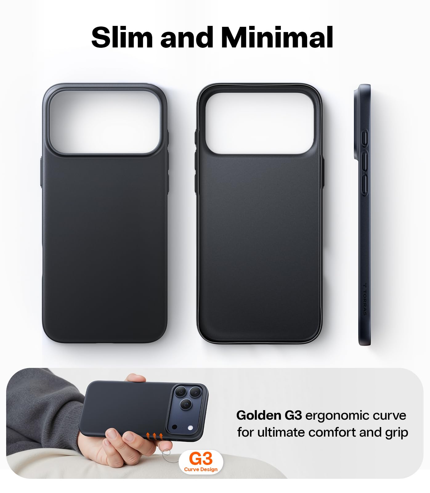 Amazon.com: TORRAS Slim Fit for iPhone 17 Pro Max Case, Ultra Thin