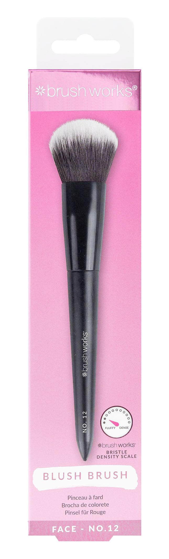 Brushworks No.12 Blush Brush – Ultra-Fluffy Makeup Brush for Powder, Cream & Liquid Blush – Vegan & Cruelty-Free