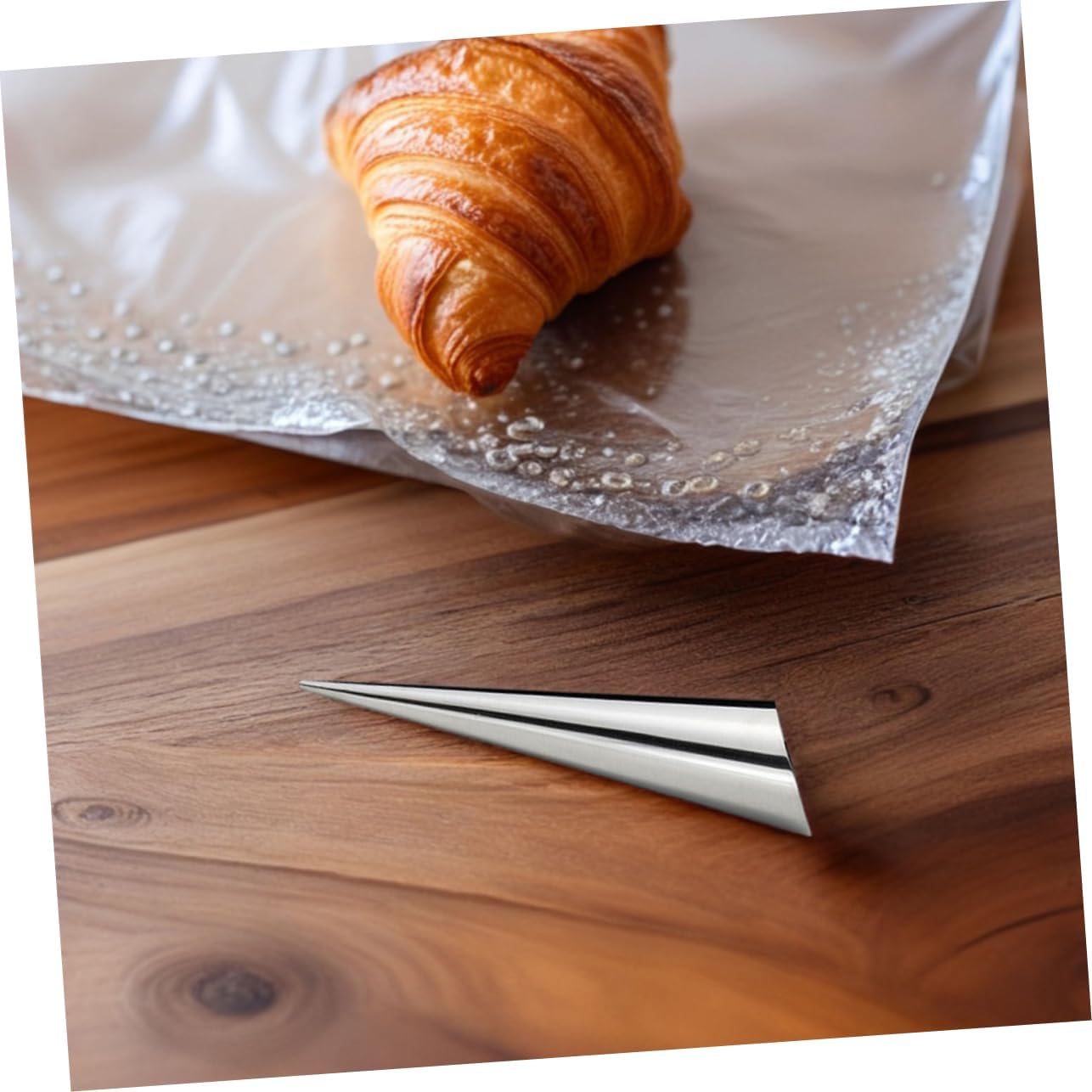 10pcs Non-stick Stainless Steel Conical Cream Horn Molds Baking for Croissants and Waffle Cones for Home and