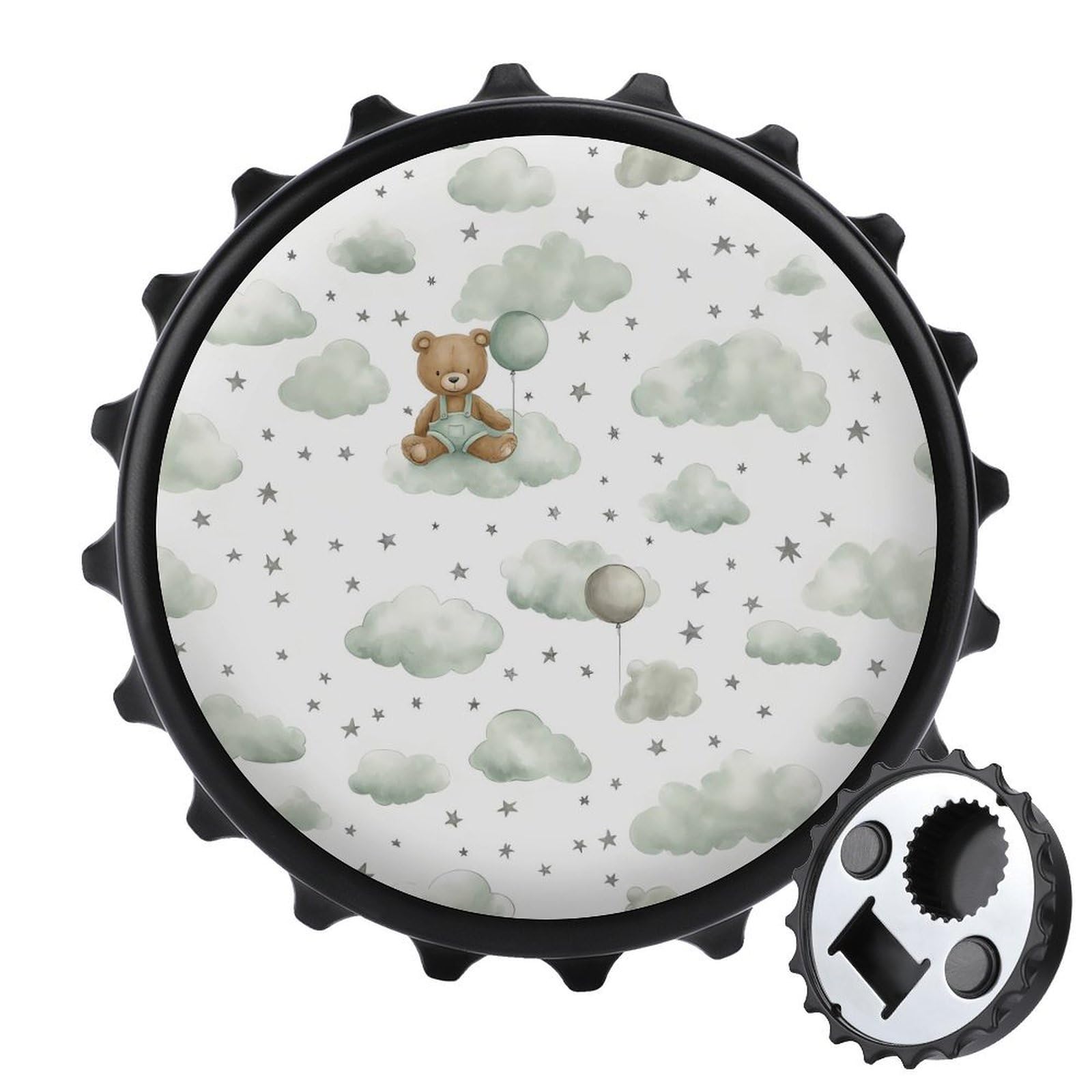 Teddy Bear Balloons Clouds Stars Magnetic Bottle Opener Refrigerator Magnet Fridge Magnets Kitchen Supplies
