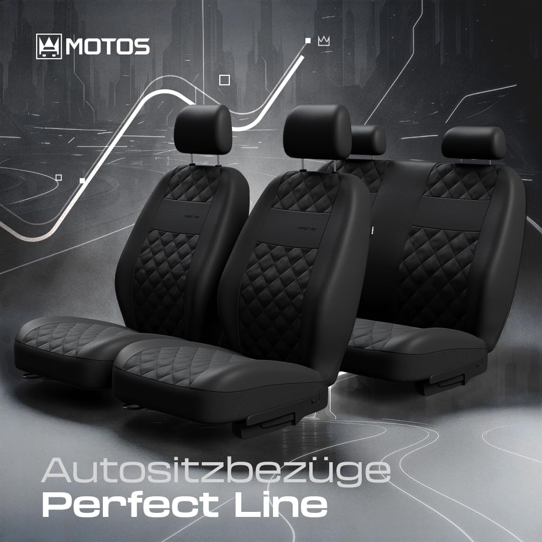 MOTOS Fundas universales para Asientos de Coche para Dacia Lodgy Funda Asiento Coche Delantero con Sistema de Airbag Activo, Ajuste, Material de Tres Capas, Aspecto Elegante, Aplicación Versá