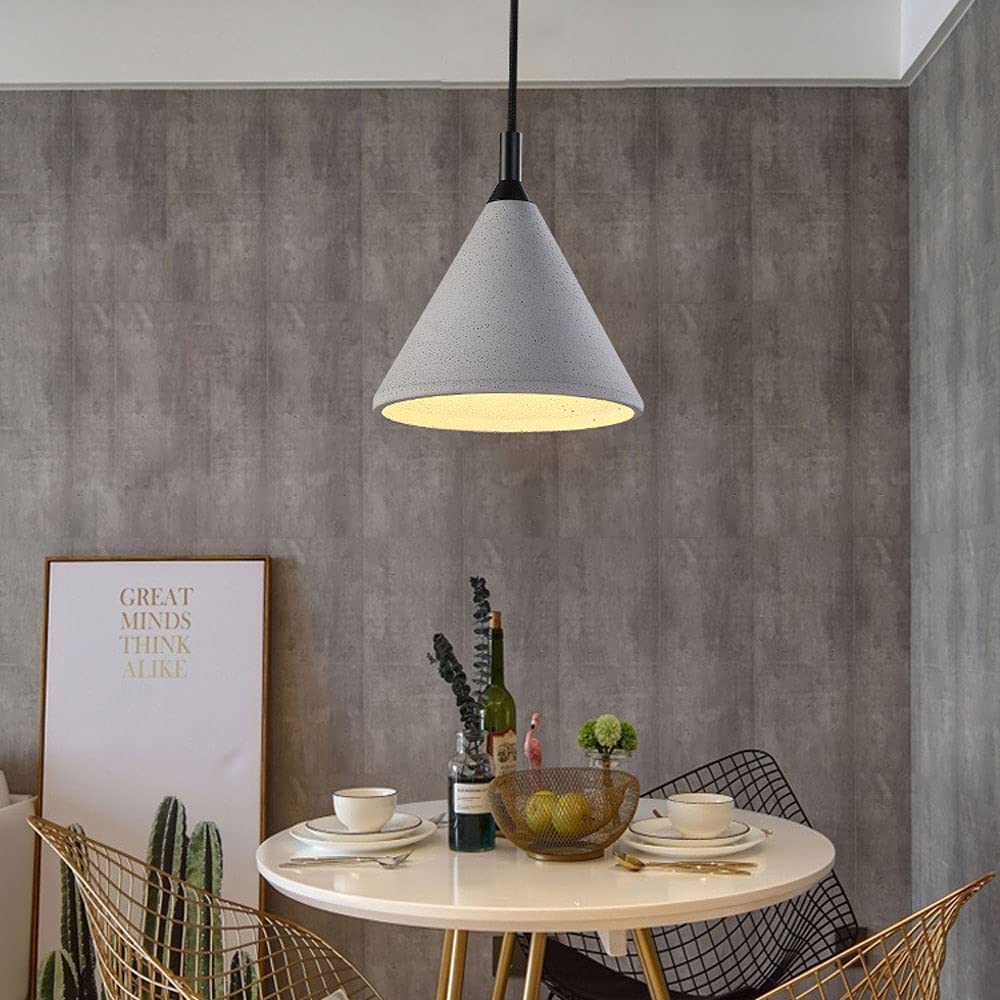 Lámpara colgante de cemento triangular estilo industrial nórdico 7