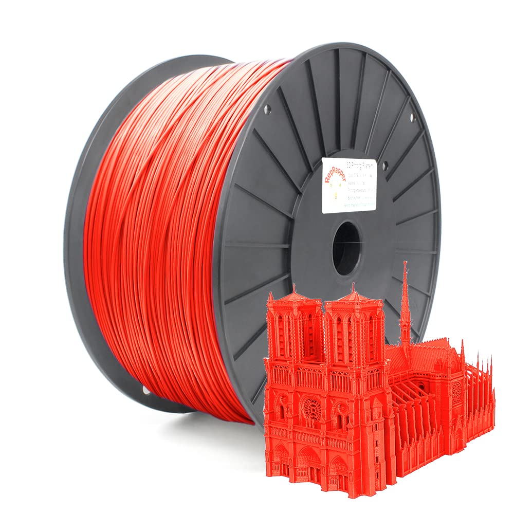 Reprapper Red PLA Filament for 3D Printer & 3D Pen 1.75mm (± 0.03mm) 11lb (5kg)