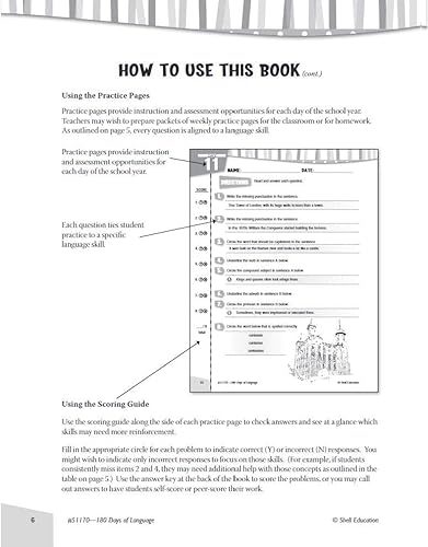 Shell Education SEP51170 180 Days Of Language For Fifth Grade thumb #3