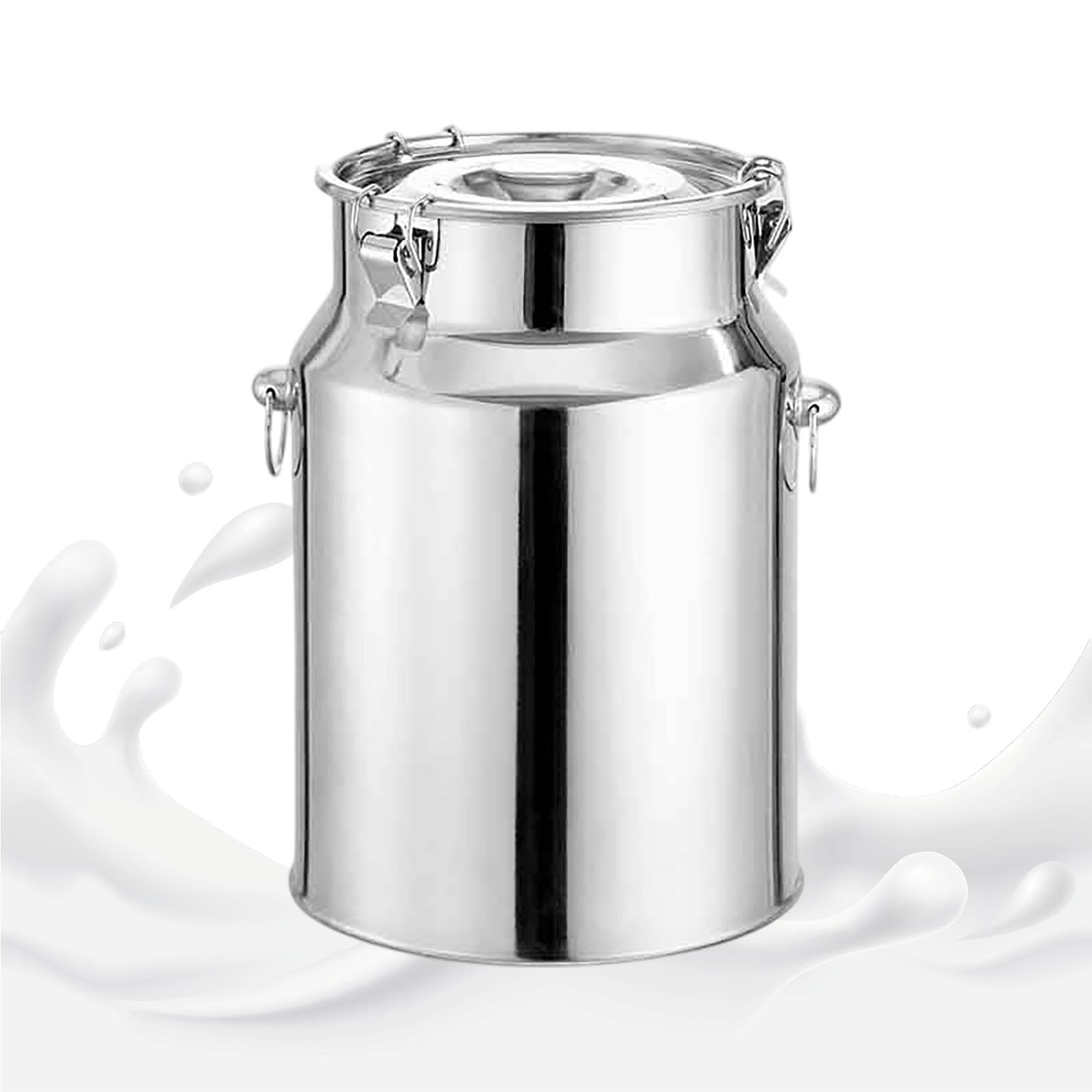 AYCDL Pail Milk Can Bucket,Stainless Steel Transport with Sealed Lid Bucket Jug for Liquid Storage,5L,7L