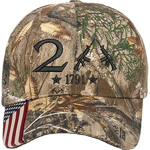 AmazingShirts Only 2nd Amendment 1791 AR15 Guns Right Freedom Embroidered One Size Fits All Structured Hats (Real Tree 305) Cover