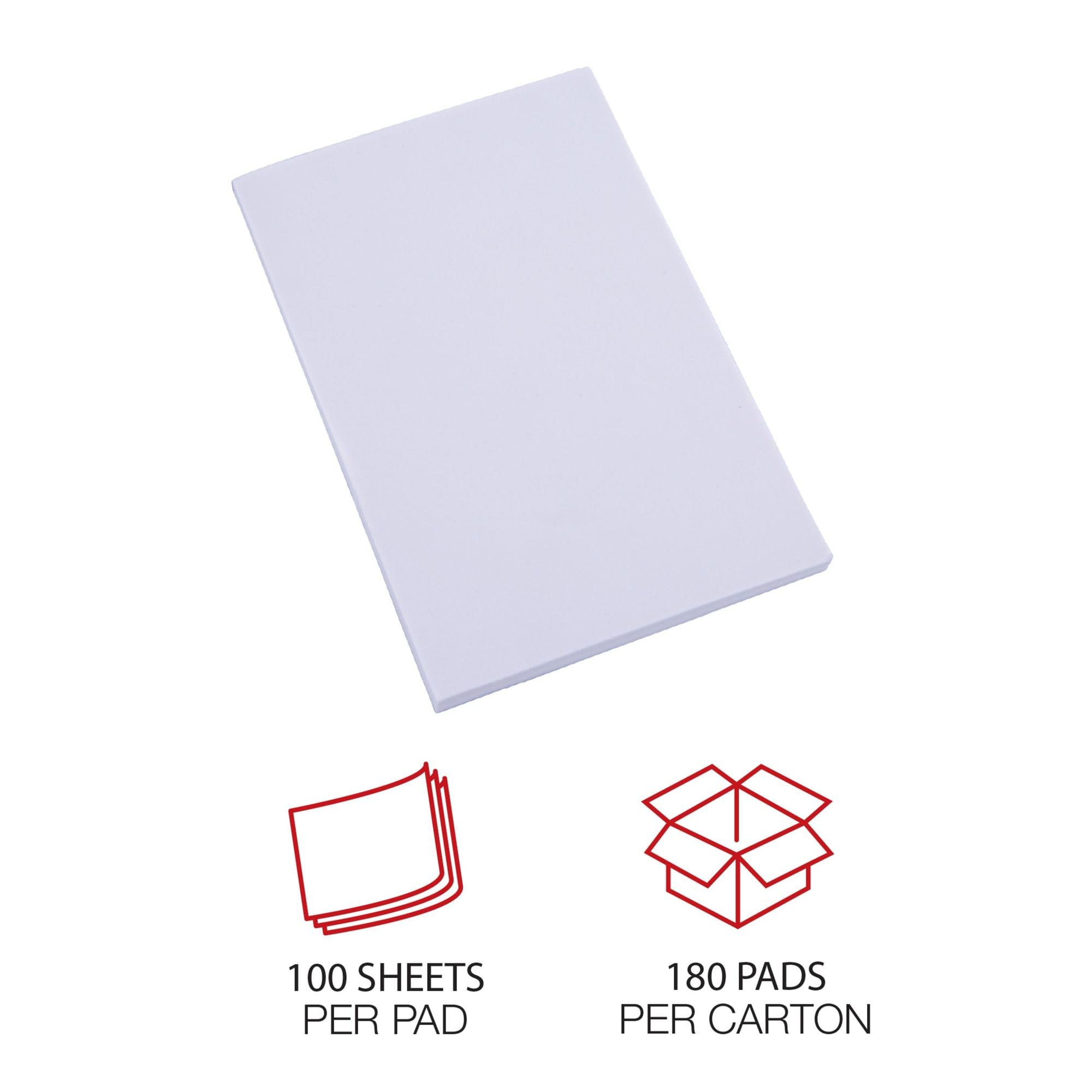 Universal M9-35623 3 in. x 5 in. Unruled Bulk Scratch Pads White (180/Carton) - Image 4