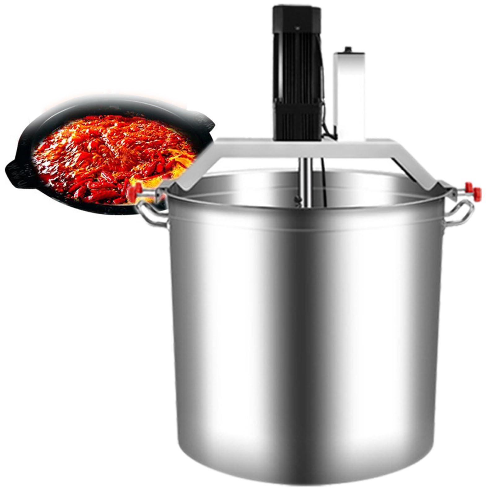 GLJTUO Electric Mixer Machine,Automatic Electric Food Mixer with Stainless Steel Pot for Cooking, Chocolate Paste, Sauce, and Soup Stirring,80L