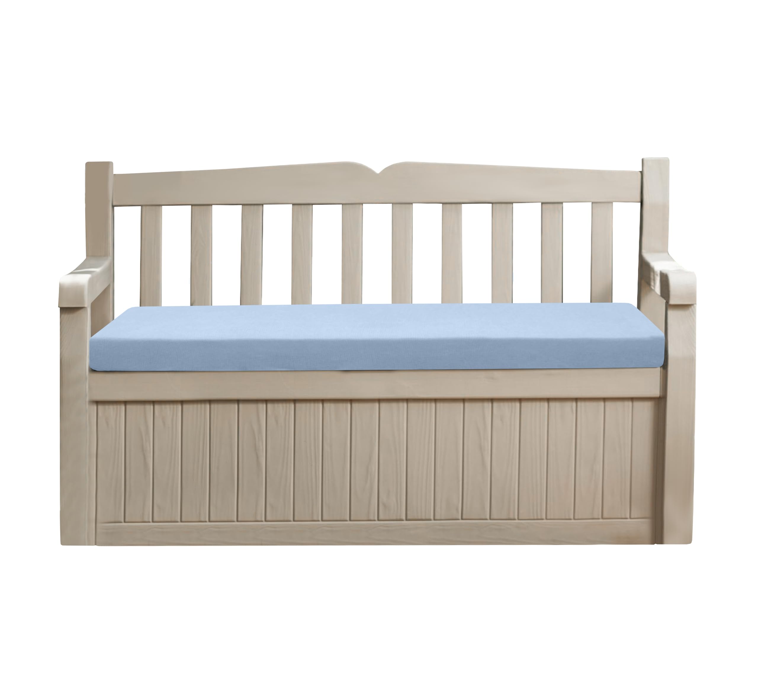 Sapphire Collection Premium Outdoor Bench Seat Pad | Water Resistant Cushion for Iceni & Eden Storage Benches 128x50cm | Comfortable Patio Furniture Swing Bench Pads (Sky Blue) โ image 1