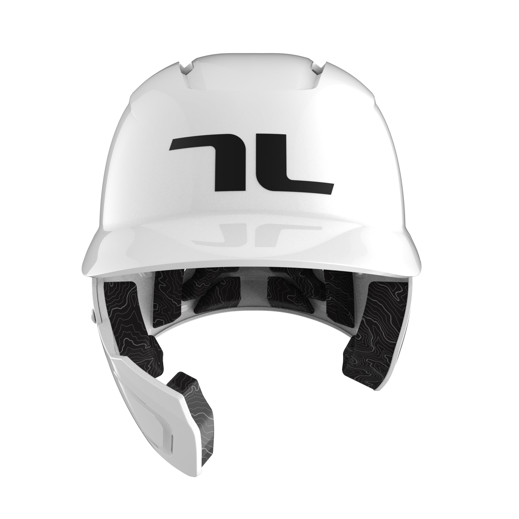 TUCCI Potenza Batting Helmet with Jaw Flap, S/M, Gloss White, Left-Handed Hitter