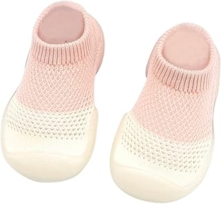 Sapatos de meia infantil sapatos infantis de malha sem cadarço meias sapatos sola macia antiderrapante para usar no chão da criança sapatos pretos B
