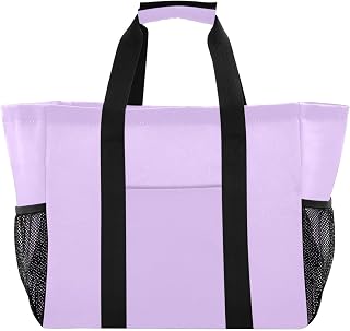 Orange Pattern Large Capacity Storage Tote Bag Reusable Canvas Grocery Shopping Bag Foldable Organizer Tote
