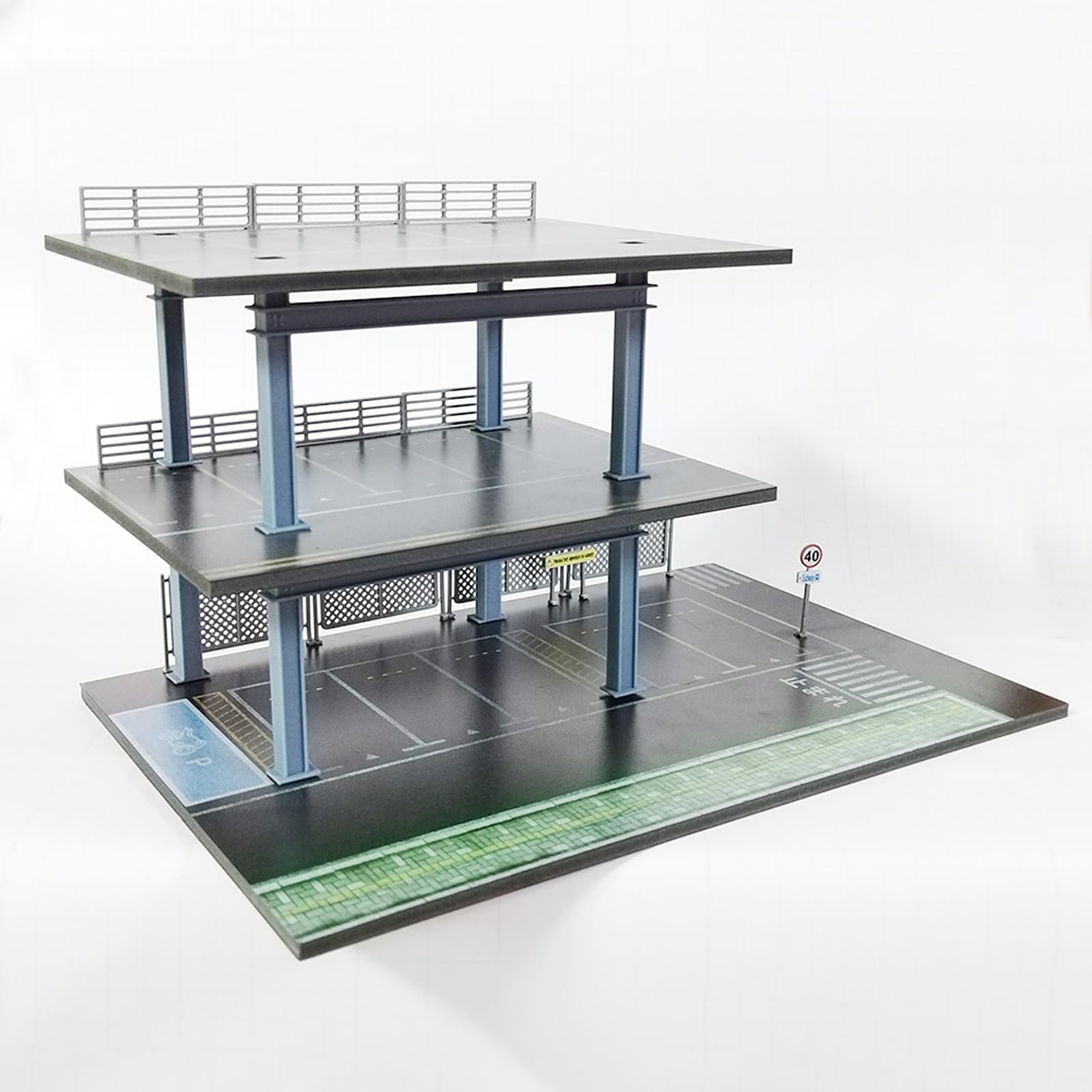 MagiDeal Diorama de estacionamiento a Escala 1/64, Modelo de Escena en Miniatura, Adorno Decorativo, fácil Montaje, Vitrina, Organizador, Caja de exhibición de, M0085f
