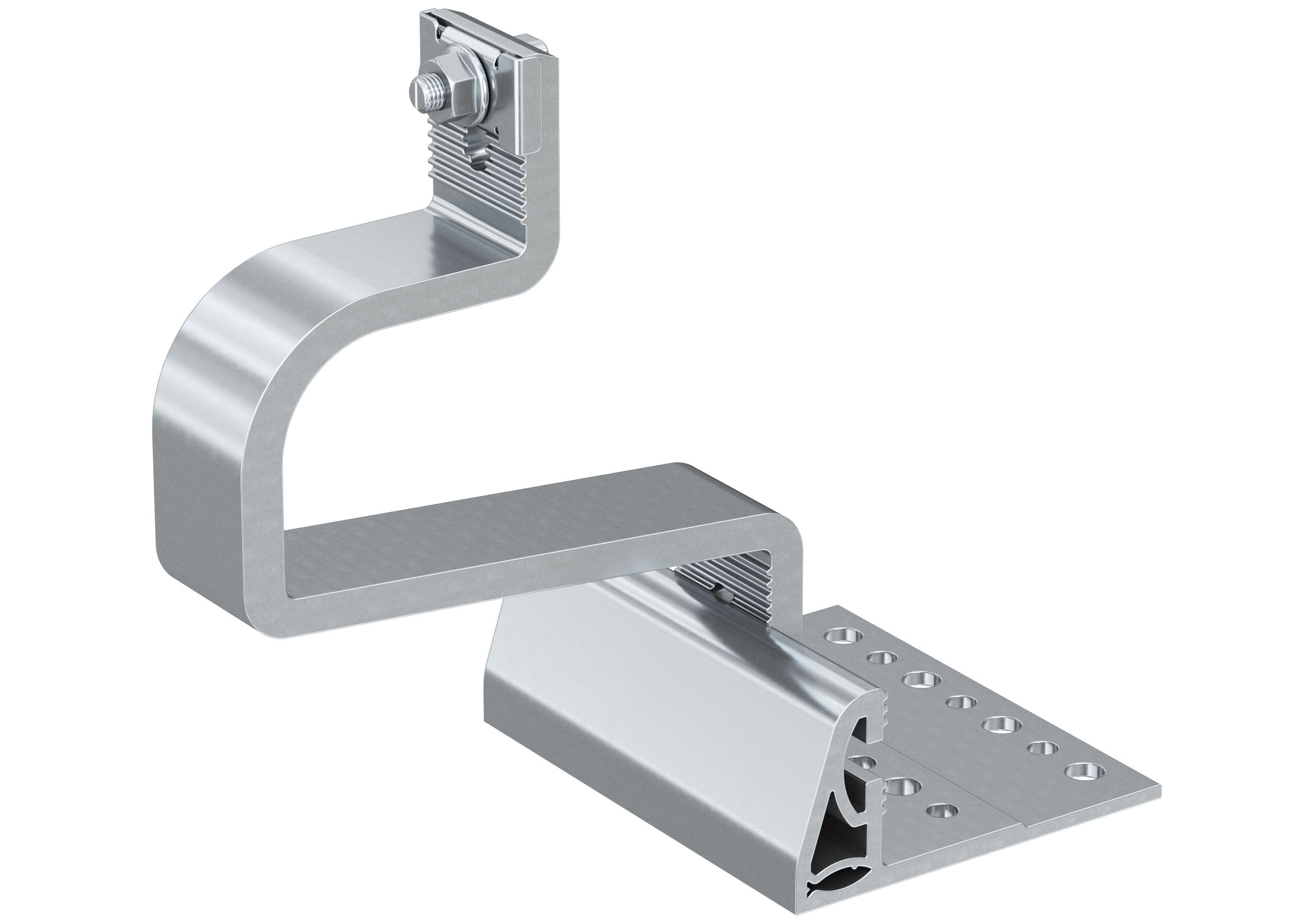 Fischer RH 52-67 VB ALL 10 x aluminiowe haki dachowe, 3 regulacje, pionowe złącze, do profili fotowoltaicznych paneli słonecznych, 571748