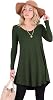 Popana Womens Long Sleeve Tunic Tops to Wear with Leggings - Long Tunic Shirts for Women Loose Fit Dressy Plus Size Casual