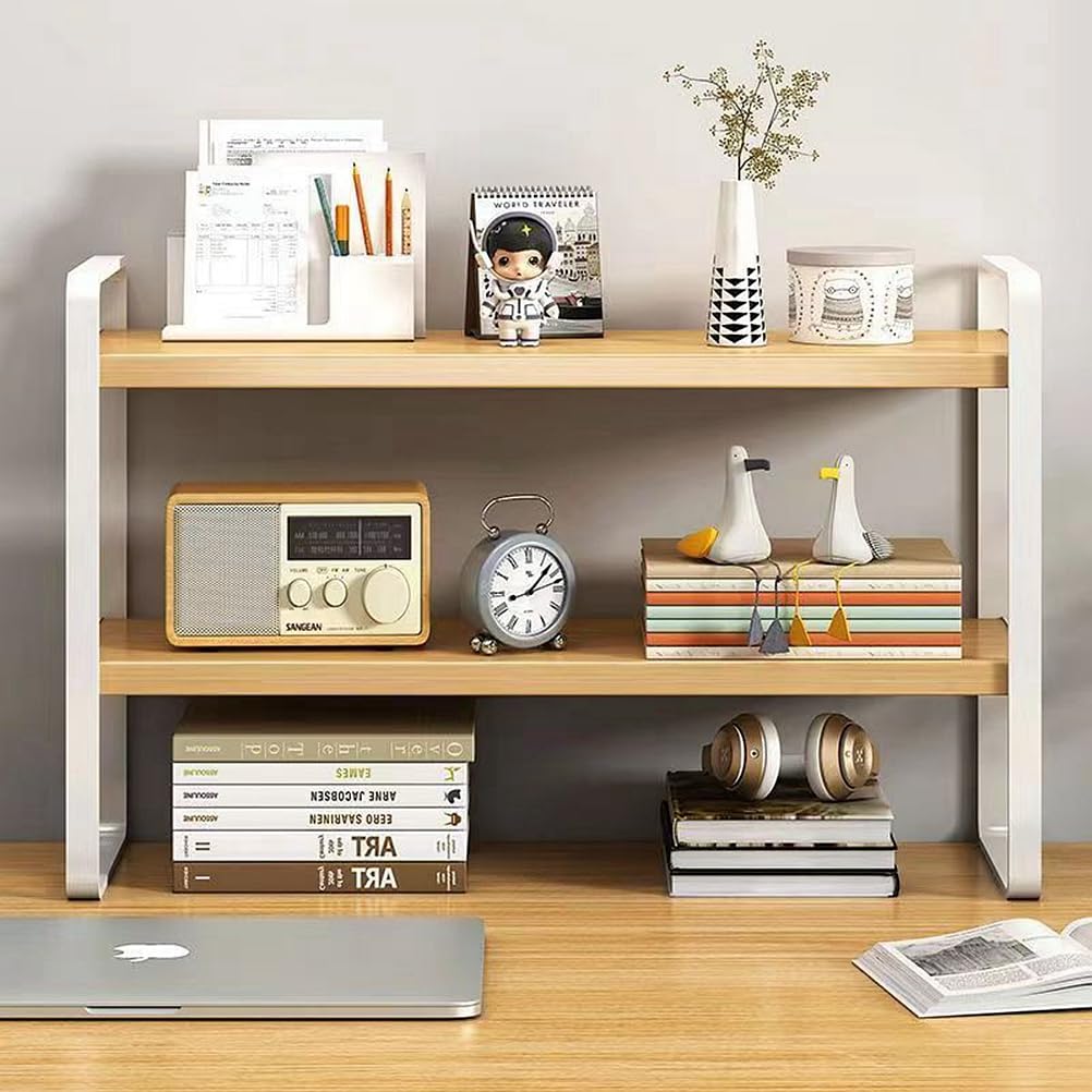 Wooden Bookcase, Office Bookcase, Book Organiser, File Organiser, Desktop Organiser, Office Organiser, Desk Storage Shelf - Image 2