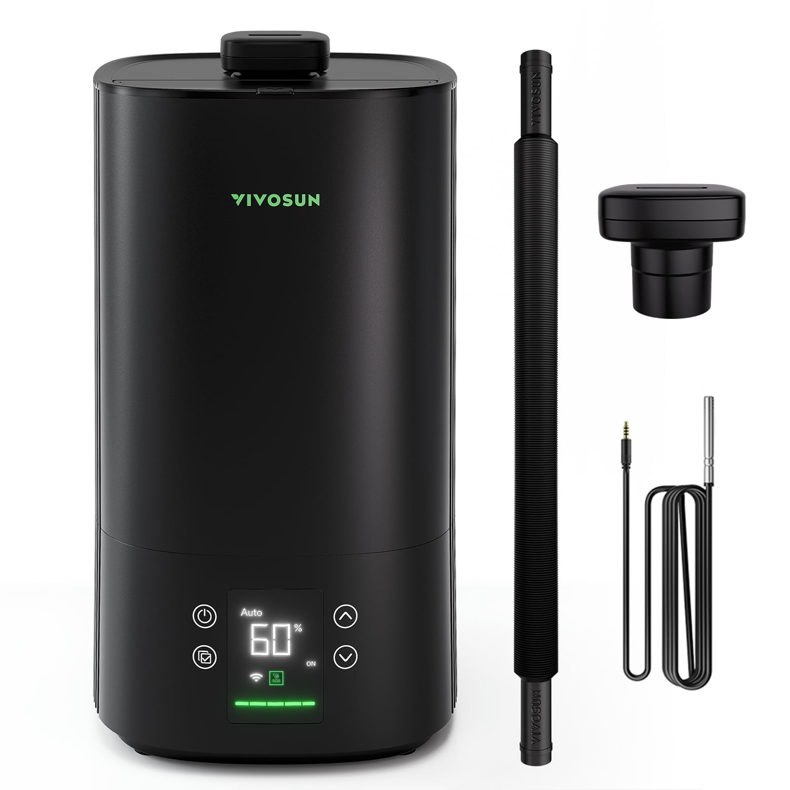 VIVOSUN AeroStream H05 Intelligent Wi-Fi Humidifier, 1.32 Gal / 5 L Humidifier with Temp & Humidity Probe, Smart Remote Control, Designed for Growers