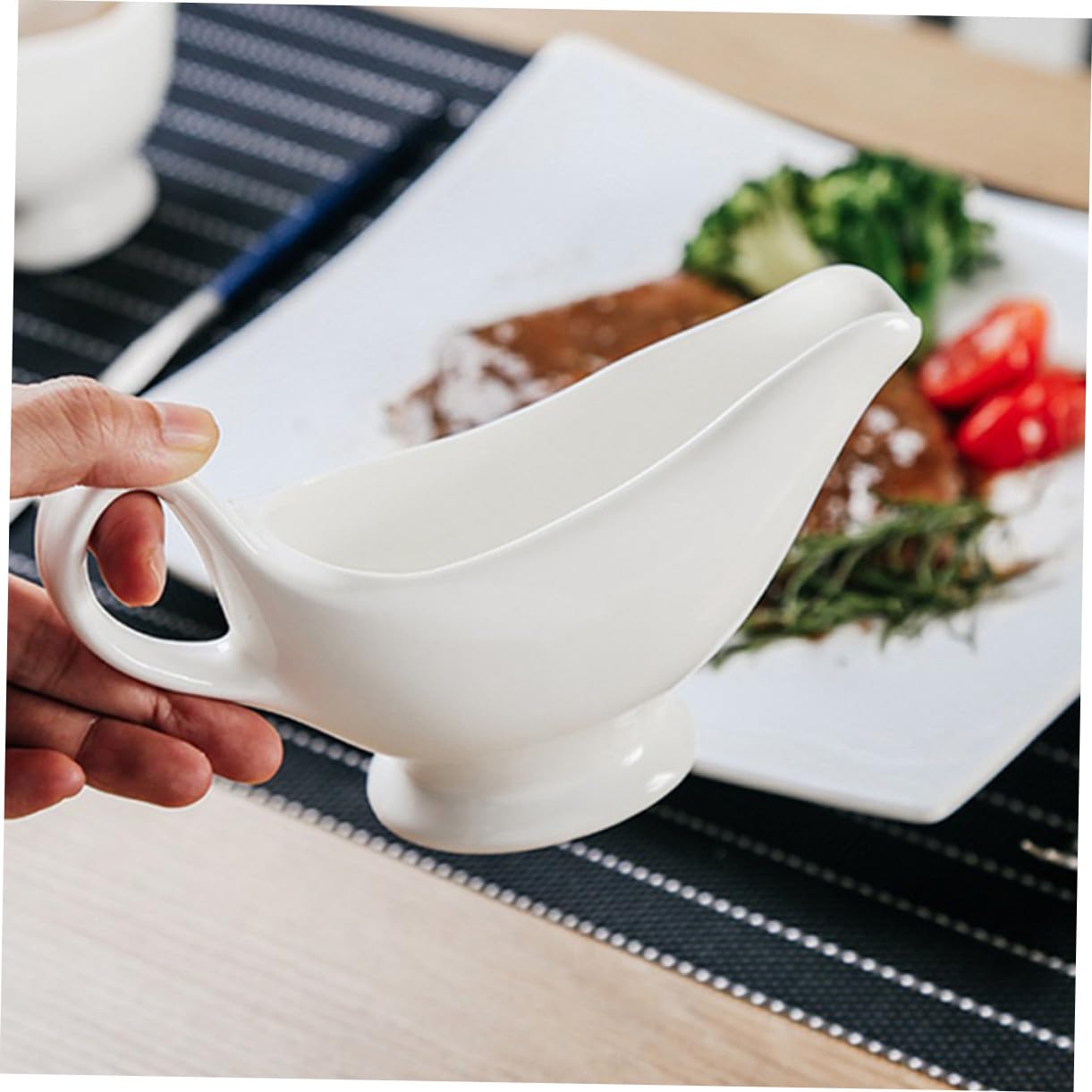 VICASKY Brocca per Latte in Ceramica Piccola 70ml con Beccuccio Ergonomico per Panna, Sciroppo e Condimenti, Salsiera da Cucina per Uso Quotidiano e Bar