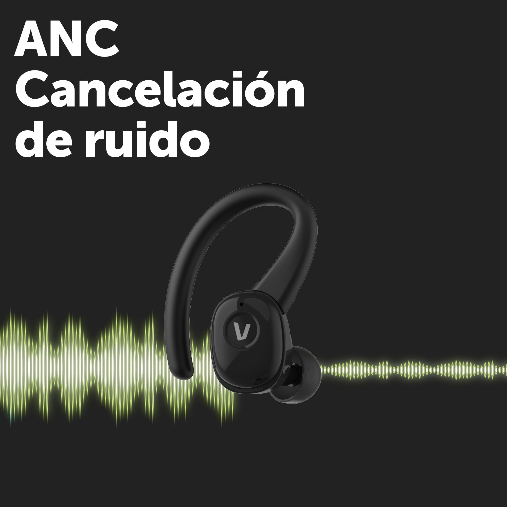 Vieta Pro Auriculares Deportivos con Cancelación de Ruido Bluetooth 5.3, Autonomía 22h, Resistencia al Agua IPX5 - Match 4