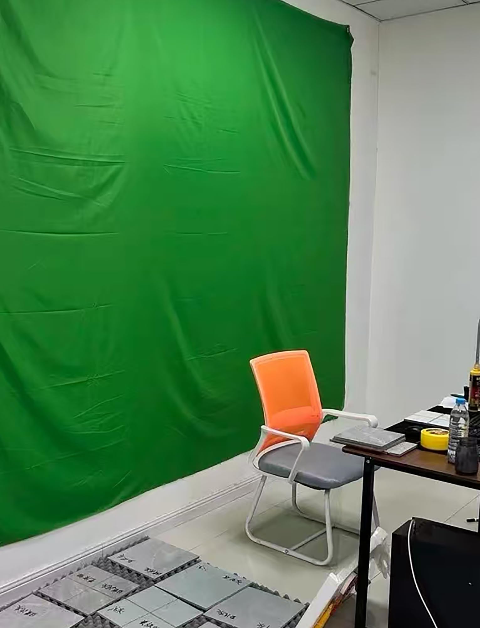 Sfondo fotografico Sfondo fotografico con schermo verde con staffa, dimensioni multiple for video Chromakey(200x300cm/78.7x118in)