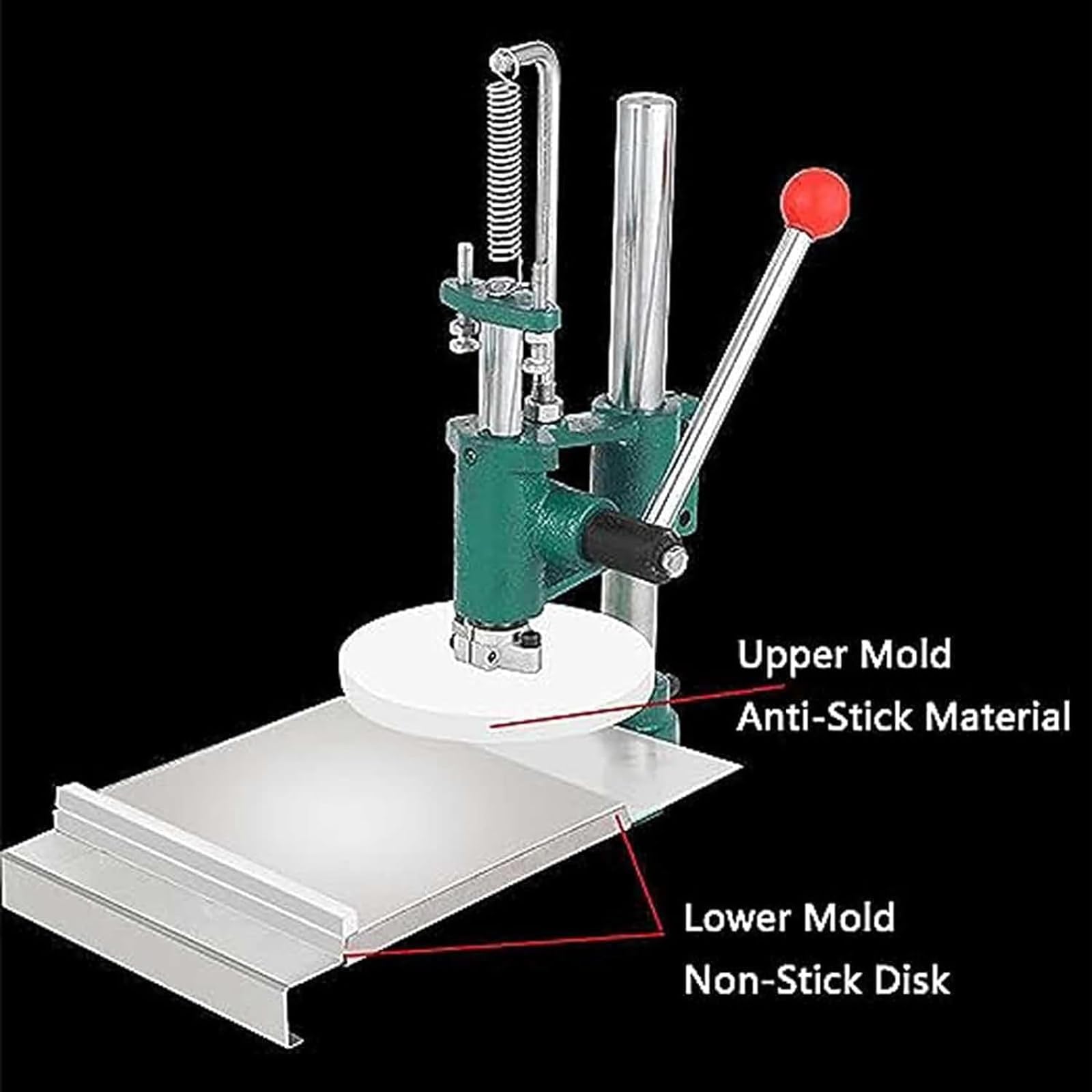 Pressa per Impasto Manuale, Rullo per Impasto, sfogliatrice per Pasta, Macchina per la Pasta, Regolazione dello Spessore dell'impasto e Altezza della Piastra, Uso Commerciale e Dom,13cm