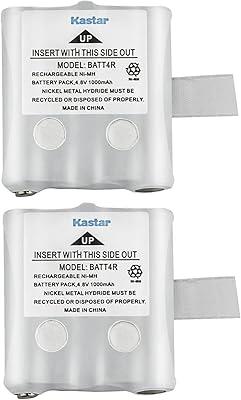 Kastar 2-Pack Battery Replacement for Midland BATT4R, BATT-4R, AVP-2, AVP2 and Midland G223 G-223, G225 G-225, G226 G-226, G227 G-227, G300 G-300, G300M G-300M, G500 G-500, GXT-200, GXT-250, GXT-255